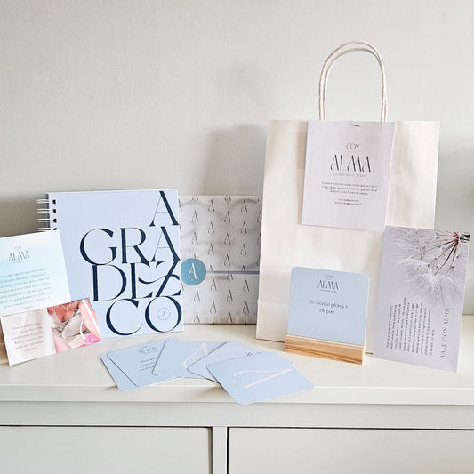 PACK: Diario de gratitud + tarjetas de PENSAMIENTOS POSITIVOS