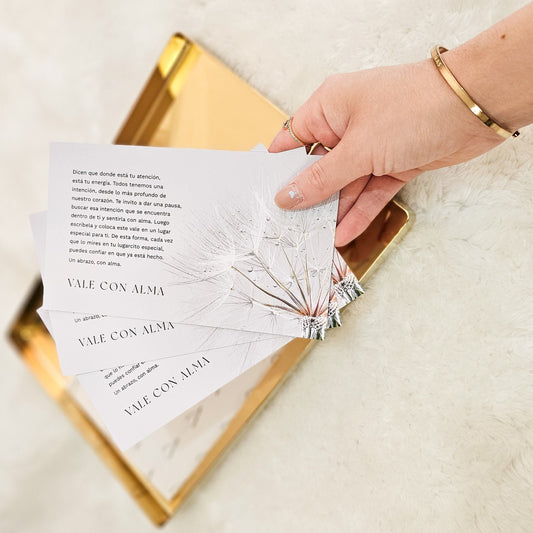 PACK: 3 Vales "Con Alma" para escribir tus deseos