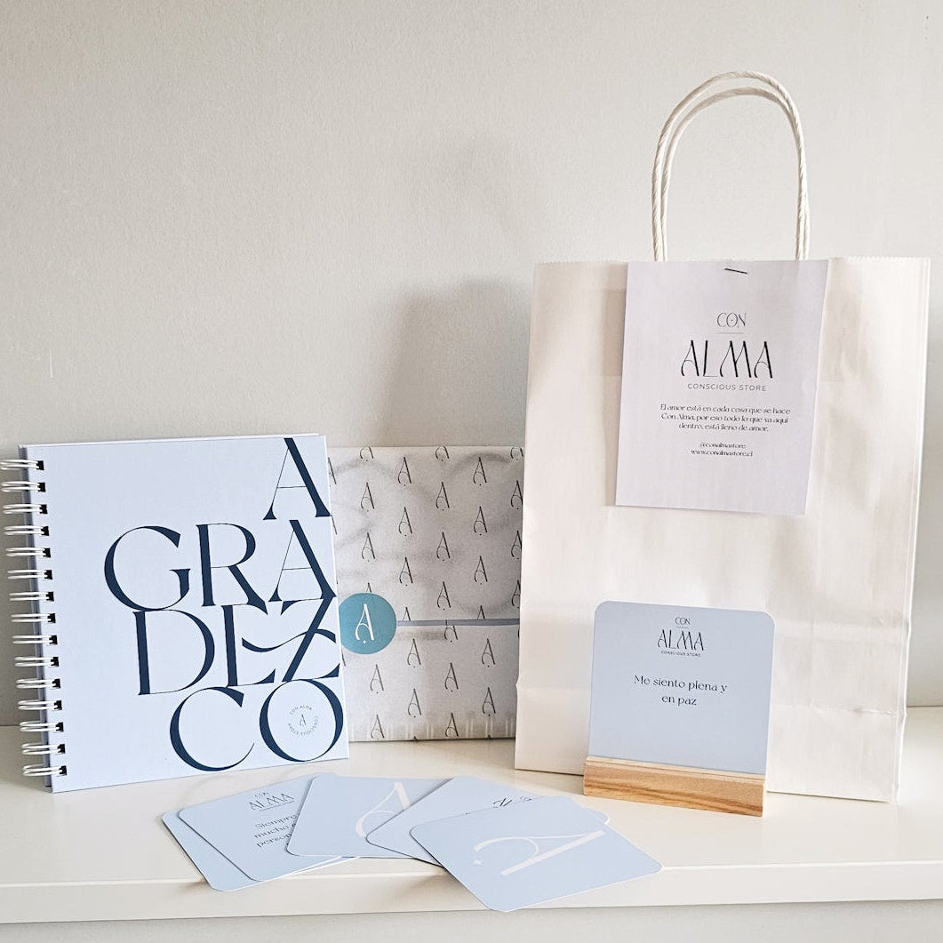 PACK: Diario de gratitud + tarjetas de PENSAMIENTOS POSITIVOS