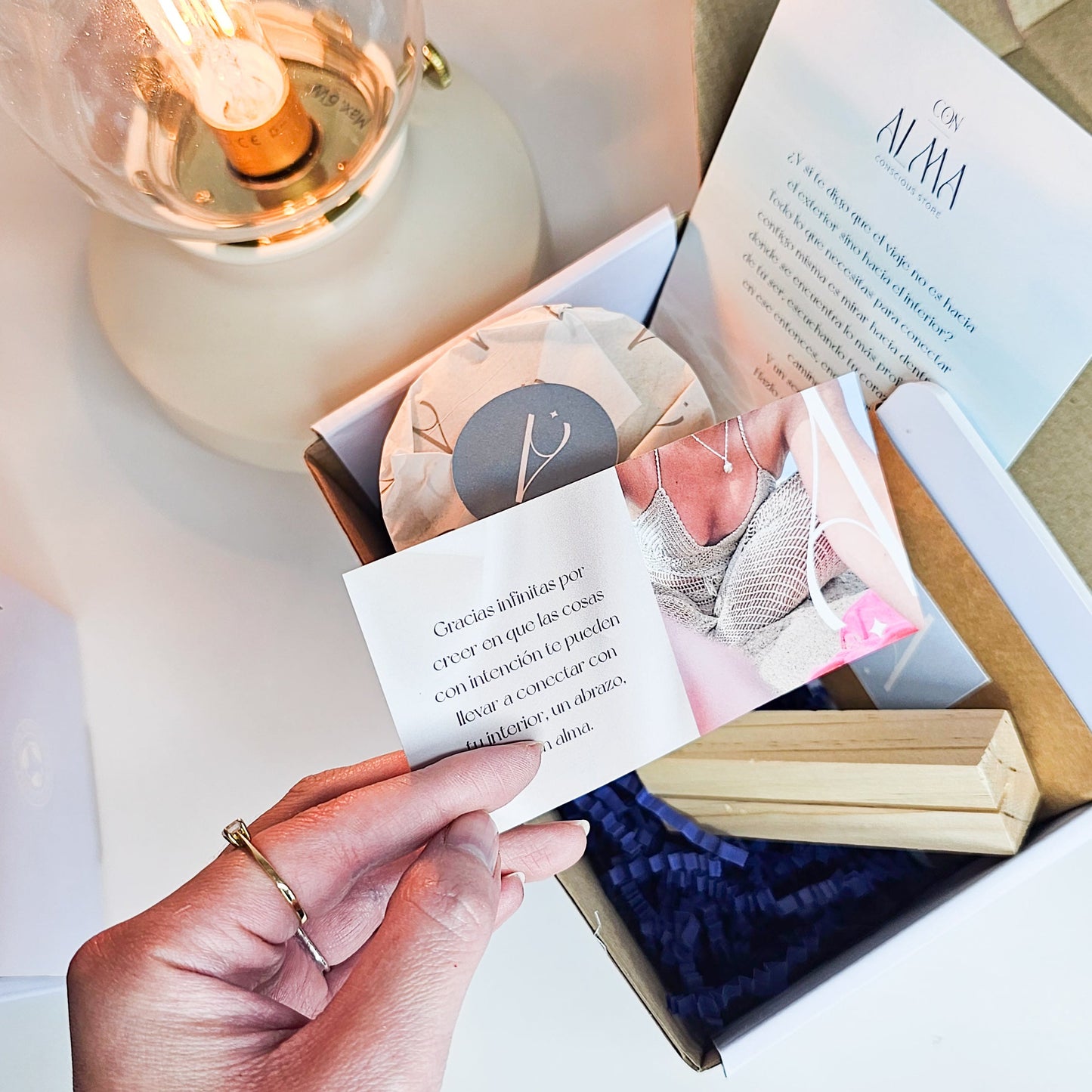 PACK: Vela " A meditar " + Tarjeta PENSAMIENTOS POSITIVOS